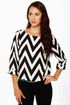Zaggety Ann Black and Ivory Top