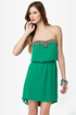 Human Nature Strapless Green Dress