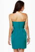 Sash-lee Simpson Strapless Teal Dress