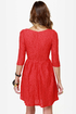 Sweet Melody Red Lace Dress