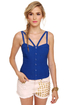 Win Win Situation Blue Bustier Top