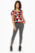 Pointer Sister Short Sleeve Print Top
