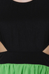 Get My Drift Black and Green Dress
