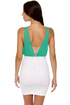 Triple Threat Teal and White Dress