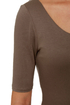 Plunges Past Brown Dress