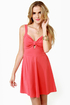 Flare de Lis Coral Pink Dress