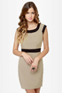 Double Exposure Taupe Dress