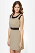 Double Exposure Taupe Dress