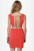 Double Exposure Coral Orange Dress