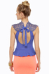 Long Story Short Lace Periwinkle Blue Top