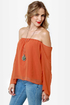 Landslide Off-the-Shoulder Orange Top
