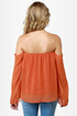 Landslide Off-the-Shoulder Orange Top
