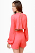 Have a Look-See Coral Romper