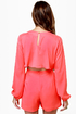 Have a Look-See Coral Romper