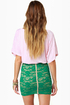 One Rad Girl Brooke Teal Lace Mini Skirt