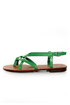 Bamboo Cable 03 Green Strappy Thong Sandals
