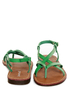 Bamboo Cable 03 Green Strappy Thong Sandals