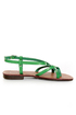 Bamboo Cable 03 Green Strappy Thong Sandals