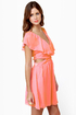 Ruffle, Shuffle, and Roll Coral Pink Dress