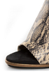 Kelsi Dagger Cameo Natural Black Leather Snakeskin Heels