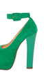 Luichiny More of It Aqua Suede Platform Peep Toe Pumps