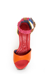 Mona Mia Trinidad Multi Color Block Platform Heels