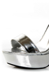 Qupid Drama 103 Silver Metallic Platform Heels