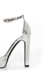 Qupid Drama 103 Silver Metallic Platform Heels