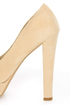 Qupid Marc 01 Nude Suede Platform Pumps