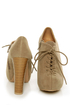 Qupid Theron 03 Taupe Suede Lace-Up Ankle Booties