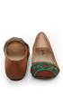 Qupid Thesis 193 Rust Nubuck Two Tone Toe Band Ballet Flats