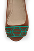 Qupid Thesis 193 Rust Nubuck Two Tone Toe Band Ballet Flats