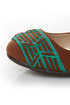 Qupid Thesis 193 Rust Nubuck Two Tone Toe Band Ballet Flats