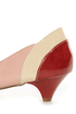 unRestricted Wonder Red Color Block Patent Kitten Heels