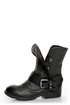 Report Woods Black Belted Convertible Motorcycle Boots