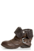 Report Woods Dark Brown Belted Convertible Motorcycle Boots