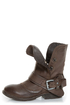 Report Woods Dark Brown Belted Convertible Motorcycle Boots