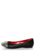 Shoe Republic LA Scion Black Spiked Cap-Toe Flats