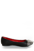 Shoe Republic LA Scion Black Spiked Cap-Toe Flats