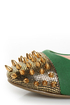 Shoe Republic LA Scion Green Spiked Cap-Toe Flats