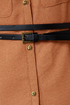 At Your Leisure Brown Belted Shirt Dress