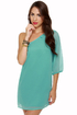 C\'mon Get Happy One Shoulder Sky Blue Dress