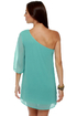 C\'mon Get Happy One Shoulder Sky Blue Dress