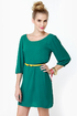 Gem of the Woods Belted Teal Dress