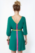 Gem of the Woods Belted Teal Dress