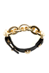 Shira Melody Alexandra Black Leather Bracelet