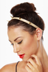 Spike's Peak Beige and Gold Headband
