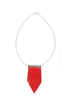 Amy Waltz Flirting With Fringe Red Leather Necklace