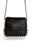 Spike Cake Black Leather Purse