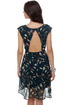 Birds of Praise Navy Blue Print Dress